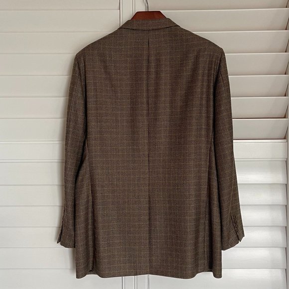 *EXLNT CONDITION* John W. Nordstrom Cashmere Sport Coat in Brn/Blk Houndstooth - Picture 3 of 9